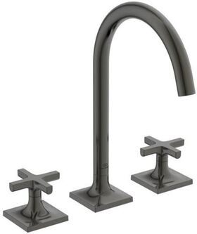 IDS 3-Loch-Waschtischarmatur JOY NEO Kreuzgr. o Ablaufgarnitur magnetic grey IDEAL STANDARD