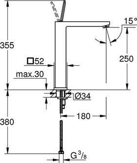 Grohe EH-WTbatt EUROCUBE JOY 1/2Zoll XL-Size chr
