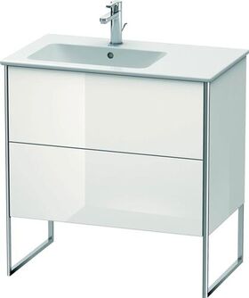 Duravit Waschtischunterbau XSQUARE 832x810x478mm Be links weiß hochglanz