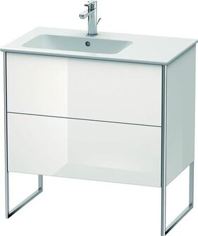 Duravit Waschtischunterbau XSQUARE 832x810x478mm Be links weiß hochglanz