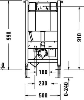 Duravit Wand-WC-Element DURASYSTEM 500x990mm, Standard, Trockenbau