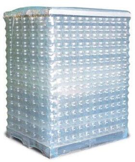 Schrumpfhaube Maße 1250+1000x2000mm S.125µ PE transparent Seitenfalte TRANSPAK - VPE: 25