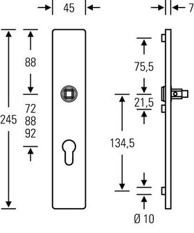 Langschild 12 1410 f.matt 0105 PZ einzeln 72mm FSB