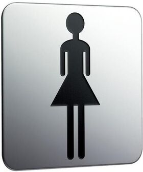 Emco Türschild SYSTEM 2 zum Aufkleben, Damen chrom EMCO