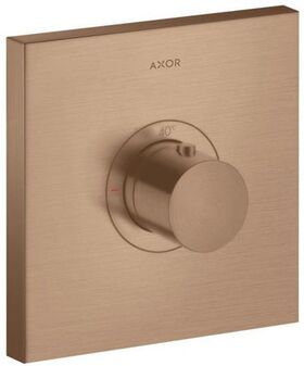 Thermostat SQUARE AXOR SHOWERSOLUTIONS Highflow, Unterputz brushed red gold