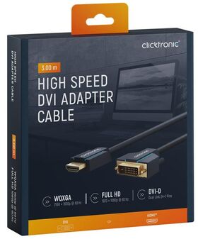 DVI-auf-HDMI™-Adapterkabel, 3m- VPE: 1