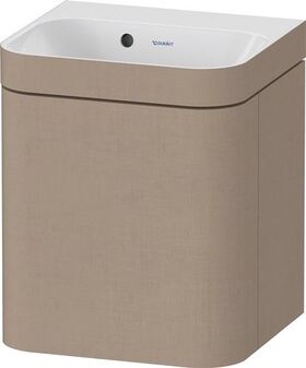 Duravit Waschtischset HAPPY D.2 PLUS Türansch li 400x360mm e Hahnloch leinen