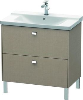 Duravit Waschtischunterbau BRIOSO Griffe chrom 691x820x479mm leinen