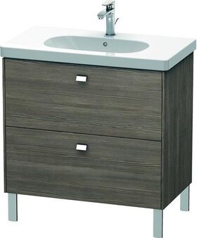 Duravit Waschtischunterbau BRIOSO Griffe chrom 693x820x469mm pine terra