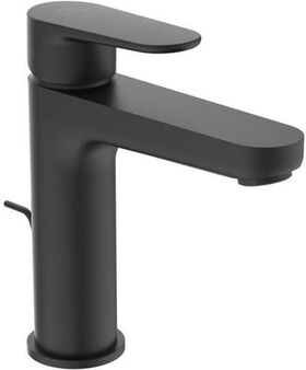 IDS Waschtischarmatur CERAFINE O Ausldg 125mm m Ablaufgarnitur Silk Black IDEAL STANDARD