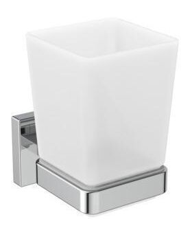 IDS Mundglas IOM CUBE aus satiniertem Glas chrom IDEAL STANDARD