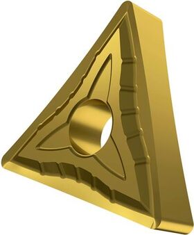 Drehwendeschneidplatte ISO TNMG 160408E-SF:T8315 D.3,81mm PVD beschichtet Gold - VPE: 10