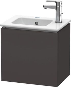 Duravit Waschtischunterbau L-CUBE 294x420x400mm A links graphit supermatt