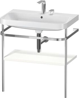 Duravit WTU HAPPY D.2 PLUS 775x490mm m Metallkon 2 HL we seidenmatt