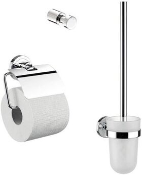 Emco WC-Set POLO PapHal. m Deckel Bürstengar. Haken chrom EMCO