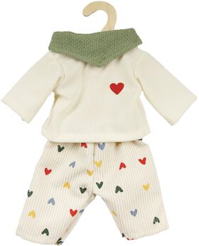 Puppen-Kordhose Herz-Konfetti m T-Shirt