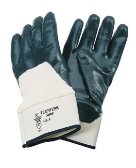 Handschuhe Neckar Gr.10 blau Nitrilteilbeschichtung EN 388 PSA II TECWERK - VPE: 12