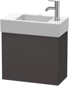 Duravit Waschtischunterbau L-CUBE 400x480x240mm A links graphit supermatt