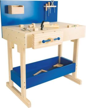 small foot  Kinderwerkbank Blau mit Zubeh