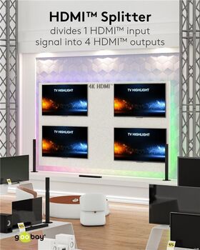 HDMI™-Splitter 1 auf 4- VPE: 1