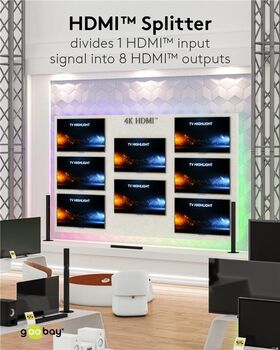 HDMI™-Splitter 1 auf 8- VPE: 1