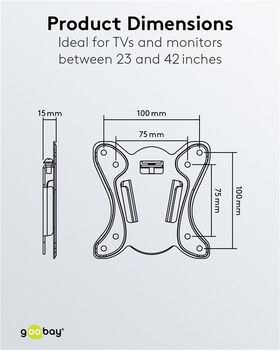 TV-Wandhalterung Basic FIXED (Größe S)- VPE: 1