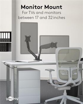 Doppel-Monitorhalterung mit Gasdruckfeder- VPE: 1