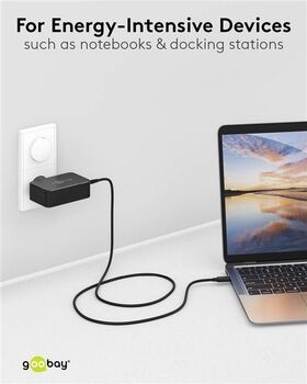 USB-C™-Ladegerät für Laptops (65 W) schwarz- VPE: 1
