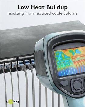 Ultraflexibles CAT 6A Patchkabel, slim, U/UTP, grau, 5m- VPE: 1