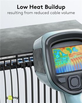 Ultraflexibles CAT 6A Patchkabel, slim, U/UTP, schwarz, 10m- VPE: 1