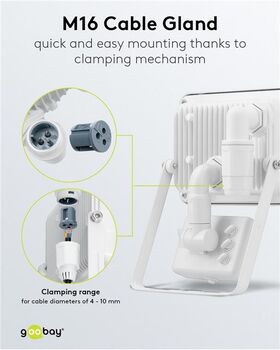 LED-Außenstrahler, 20 W, mit Bewegungsmelder- VPE: 1