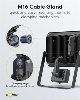LED-Außenstrahler, 50 W, mit Bewegungsmelder- VPE: 1