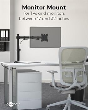 Monitorhalterung Single Flex, Schwarz- VPE: 1