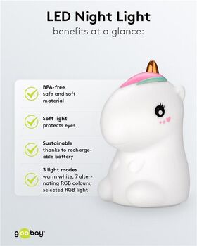 LED-Nachtlicht Einhorn- VPE: 1