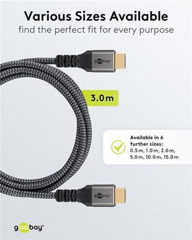 High-Speed-HDMI™-Kabel mit Ethernet, 3m- VPE: 1