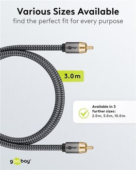 Mono-Cinchkabel, 3 m, 3m- VPE: 1