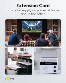 Verlängerungskabel C7/C8, 2 m, Weiß, (2*0,75 mm²), Weiß- VPE: 1