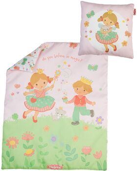 Puppenbettdecke (44 x 34 cm) mit Kissen