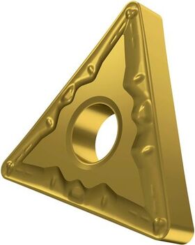 Drehwendeschneidplatte ISO TNMG 160408E-FM:TT310 D.3,81mm PVD beschichtet Gold - VPE: 10