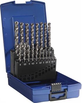 Spiralbohrersatz DIN 338 Typ TFL D.1-10x0,5mm HSS-Co5 fasennitriert 19tlg.PROMAT