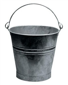 Eimer 9,5l Stahlblech,verz.silber D.280mm H.280mm