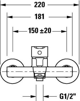 Duravit Einhebel-Wannenmischer A.1 Aufputz chrom