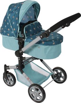 Kombi-Puppenwagen LINUS türkis