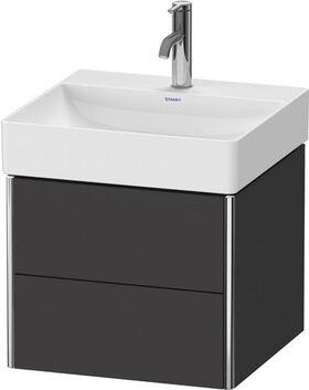 Duravit Waschtischunterbau XSQUARE 397x484x460mm 2 Schubk graphit supermatt