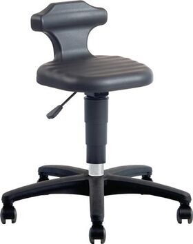 Drehhocker Flex Rl.Integralschaum schwarz Sitz-H.450-650mm m.Rückenstütze BIMOS