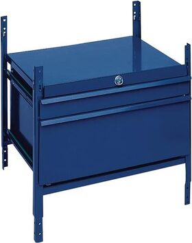 Schubladenelement LOGS 100 H520xB540xT390mm 2 Schubl.abschl.blau RAL 5022 LOGS