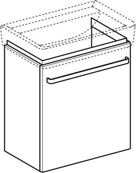 Waschtischunterschrank RENOVA COMPACT 550x604x367mm Front Lack weiß hochglanz