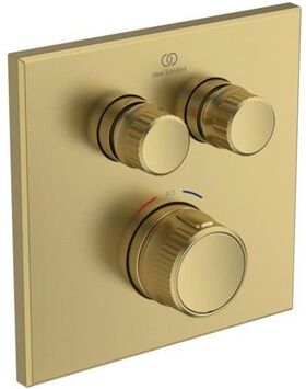 IDS UP-Brausethermostat Navigo CERATHERM 2 Verbraucher, eckig brushed gold IDEAL STANDARD
