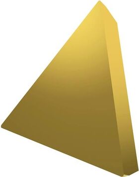 Drehwendeschneidplatte ISO TPUN 110304:6640 Tiefe 3,6mm MT-CVD beschichtet Gold - VPE: 10