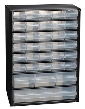 Kleinteilemagazin B306xT150xH420mm Stahlbl.34 Schubl.Poypropylen